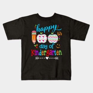 Happy 100Th Day Of School Kindergarten Teacher Or Student Kids T-Shirt